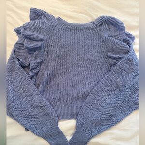 New zara sweater with ruffle detail size small